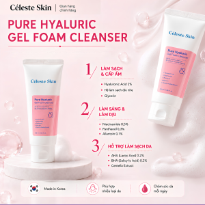 CÉLESTE SKIN PURE HYALURIC GEL FOAM CLEANSER 120ML