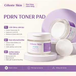 CÉLESTE SKIN PDRN TONER PAD 60 MIẾNG/ HỘP