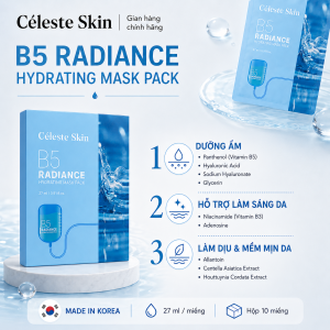 CÉLESTE SKIN B5 RADIANCE HYDRATING MASK PACK 10 MIẾNG / HỘP